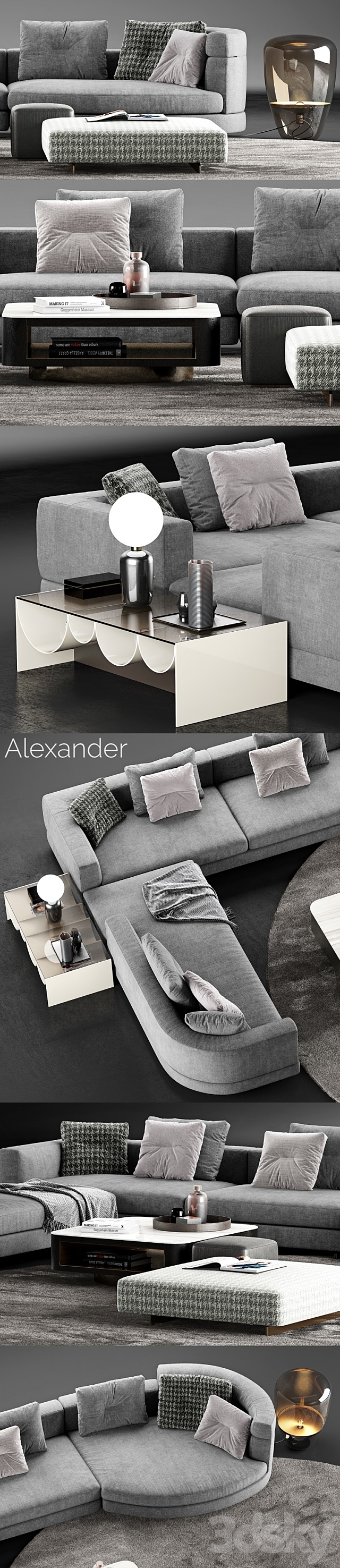 Minotti Alexander Sofa 5 3d
