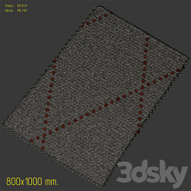 Carpet Hay Dot carpet Poppy Red rug 3DSMax File - thumbnail 3