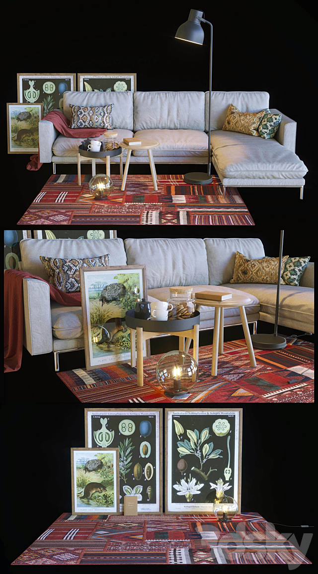 Hülsta + IKEA. Sofa set 3d