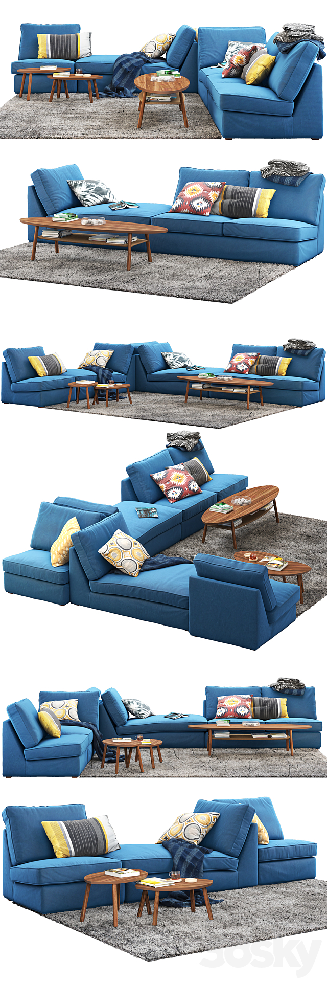 Sofa Ikea Kivik 6 3d