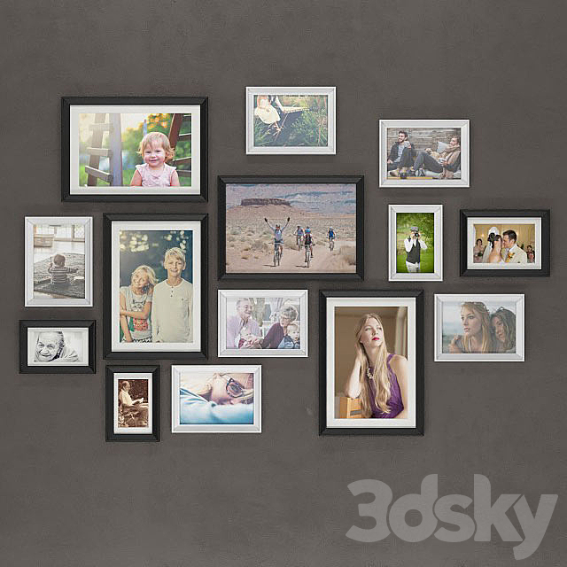 Set of frames IKEA KNOPPENG (OL Family photos) 3DSMax File - thumbnail 1
