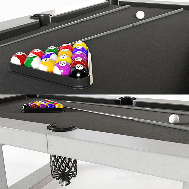 James De Wulf Pool Table 3d