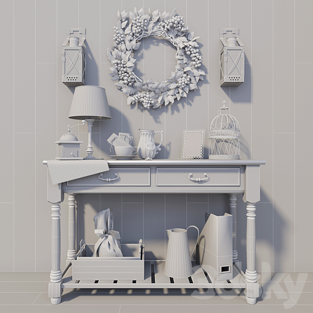 Decorative set in the style of Provence 3DSMax File - thumbnail 3