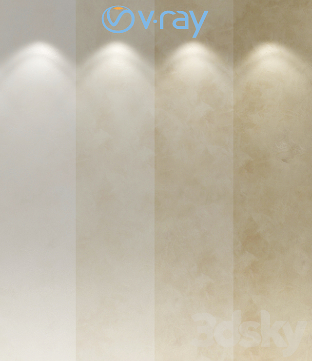 Decorative plaster. single-layer variant 214 3d