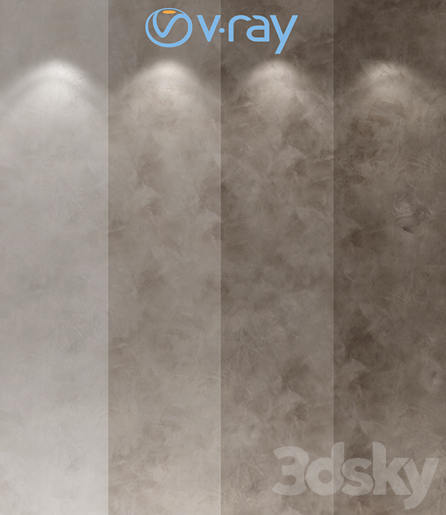 Decorative plaster. single-layer variant 215 3d