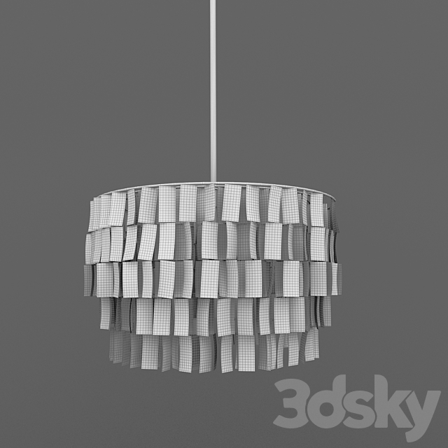 Round Capiz Chandelier 3d
