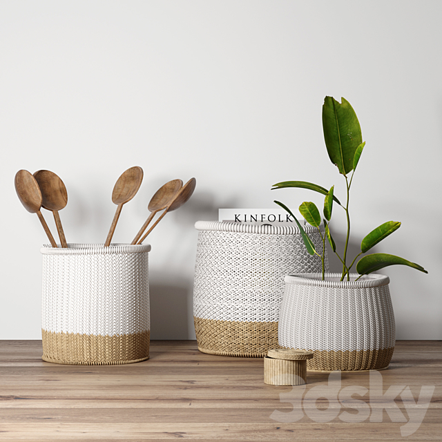 Decorative set with baskets 2 Free Download