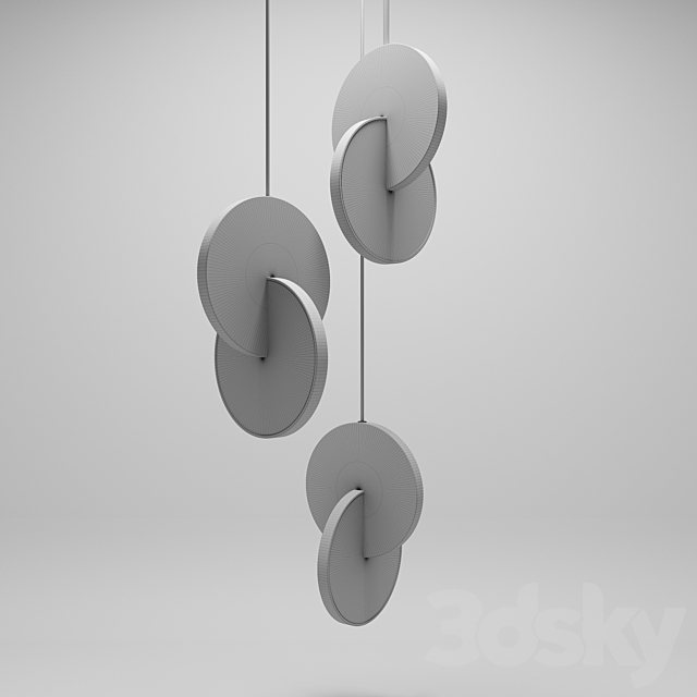 Eclipse Chandelier 3 Piece 3d