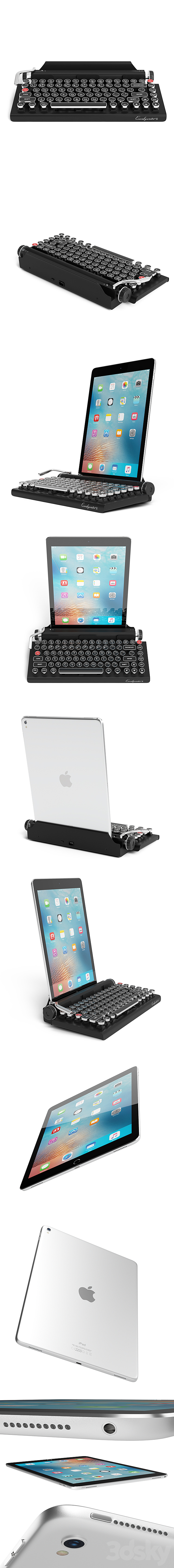 Keyboard and Ipad pro 12.9 3d