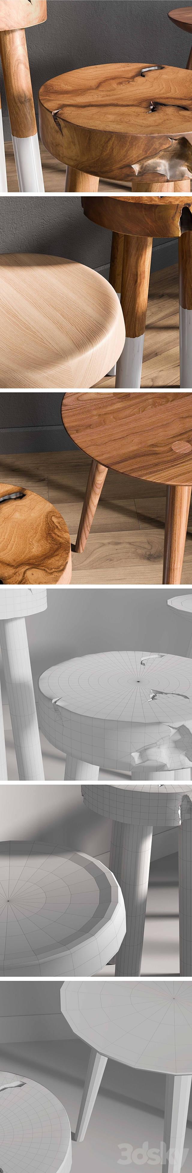 Stool 2 3d