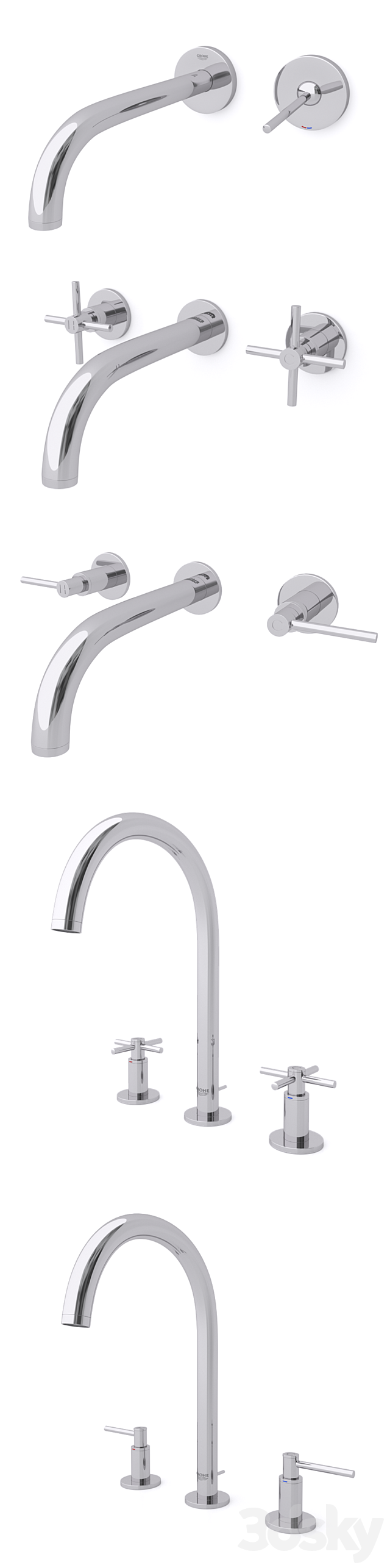 Mixers Grohe Atrio New SET 2 3DSMax File - thumbnail 2