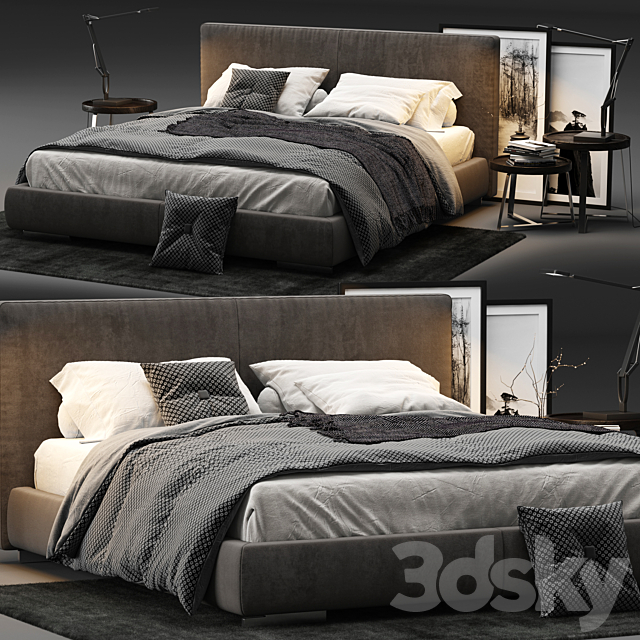 Flexform Magnum Bed 3d