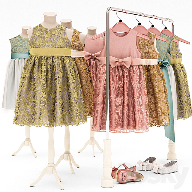 Dresses for girls 3DSMax File - thumbnail 1