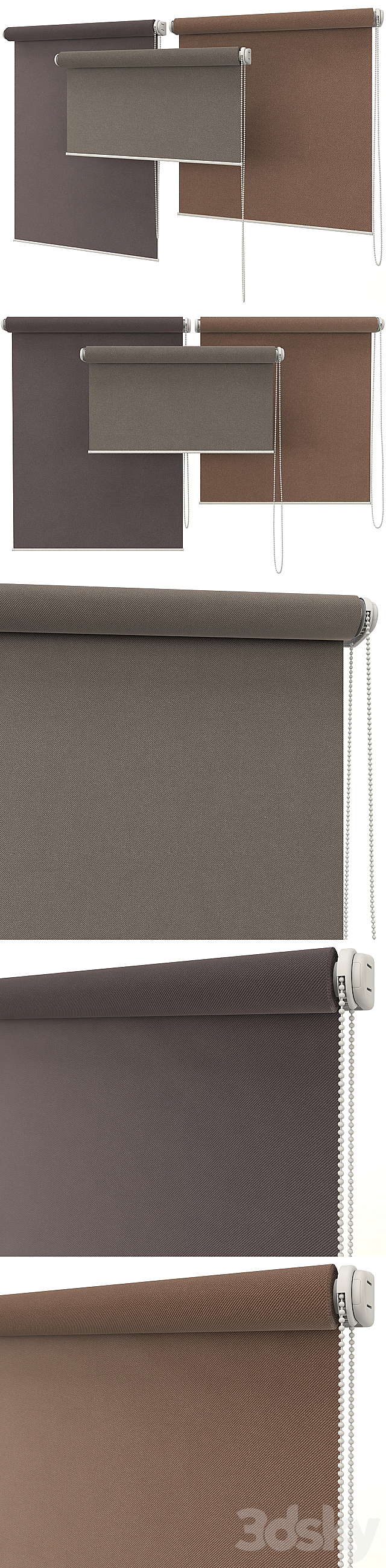 Roller blinds 3d