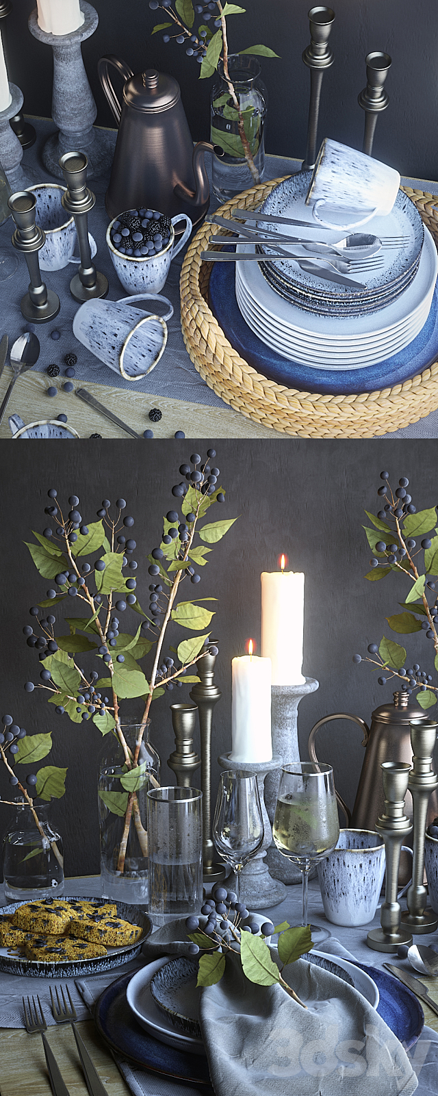 Table setting 25 3d