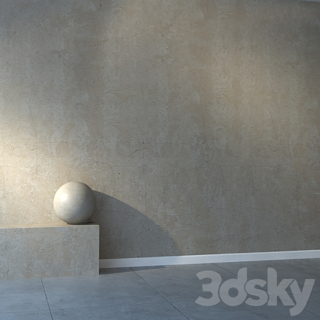 Beige stucco 6 3d