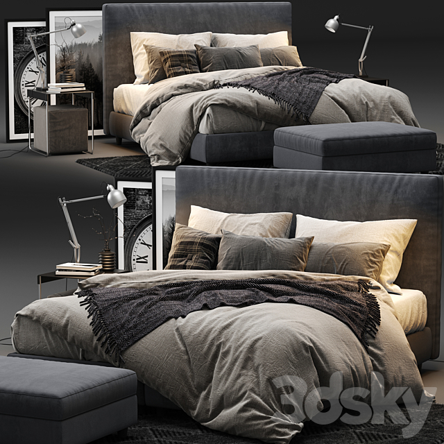 Ikea Dunvik Bed 3DSMax File - thumbnail 2