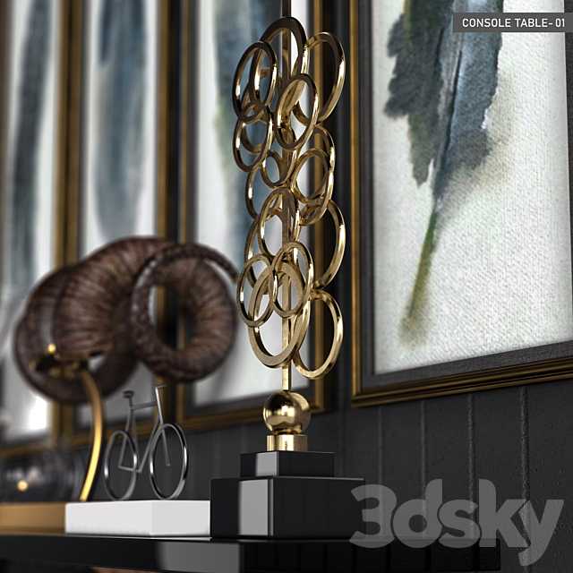 Contemporary Vintage Console Table 3DSMax File - thumbnail 3