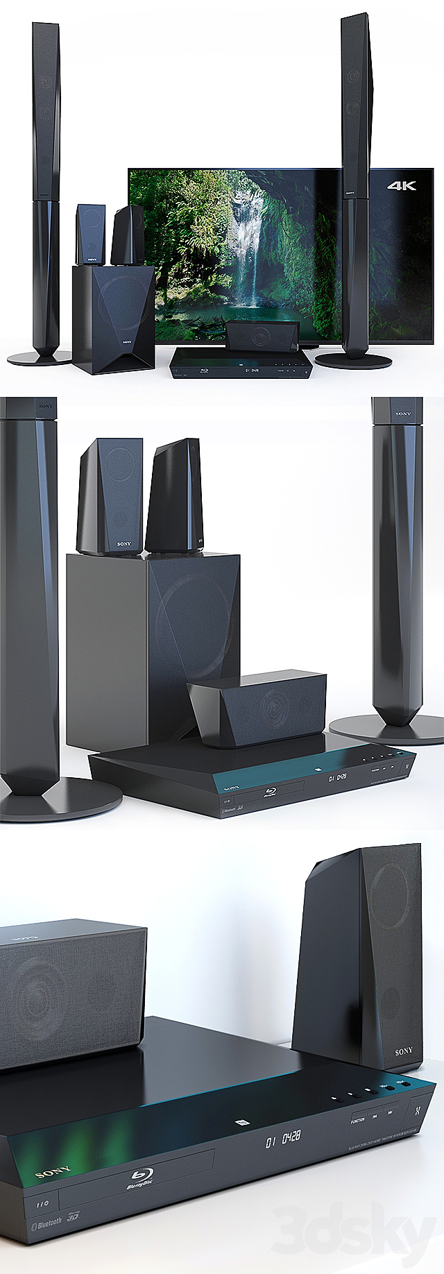 Home Theater Sony BDV-E4100 + TV Sony AF8 3d