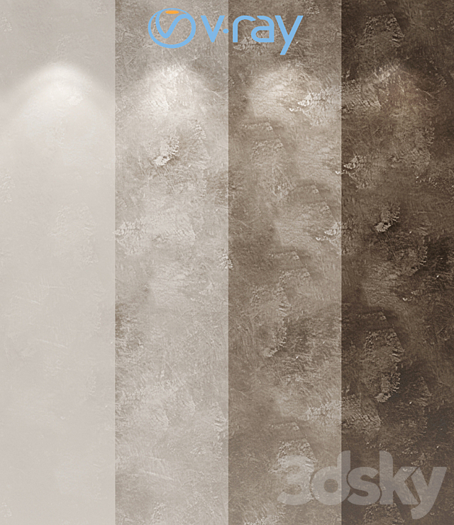 Decorative plaster in loft style. single-layer variant 008 3d