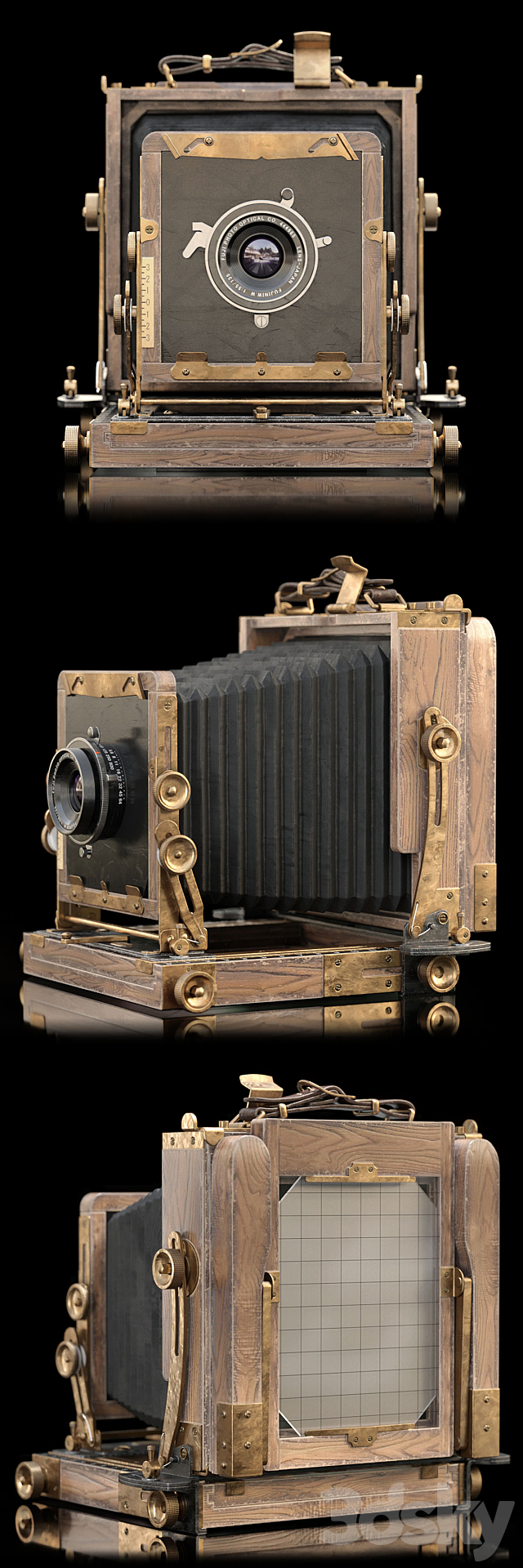 Tachihara 4×5 field camera for the competition 3DSMax File - thumbnail 2