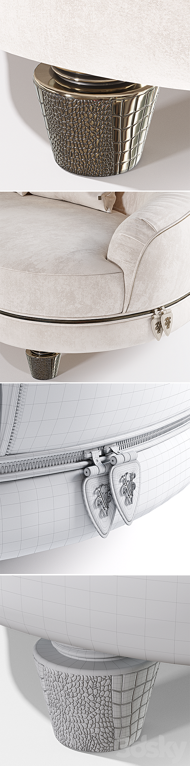 Sofa Visionnaire Chatam 3DS Max Model - thumbnail 3