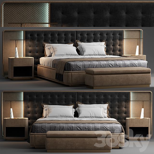The visionnaire Ripley bed 3DSMax File - thumbnail 1