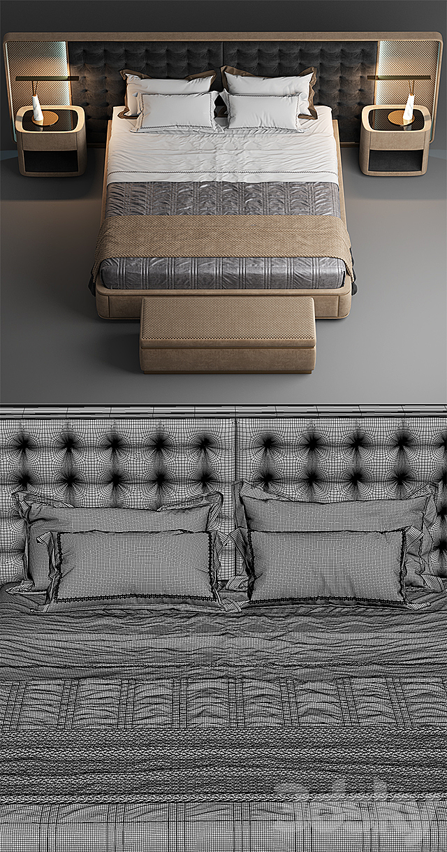 The visionnaire Ripley bed 3DSMax File - thumbnail 3