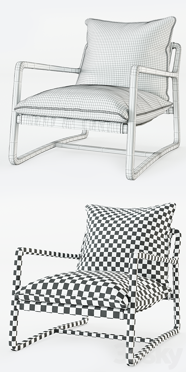Abbott Ace Chair 3DS Max Model - thumbnail 3