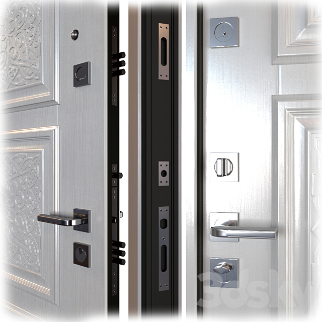 Entrance metal door Afina (Guardian) 3d