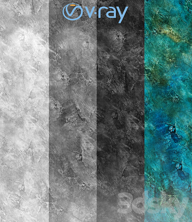 Decorative plaster for stone. single layer version 020 3d