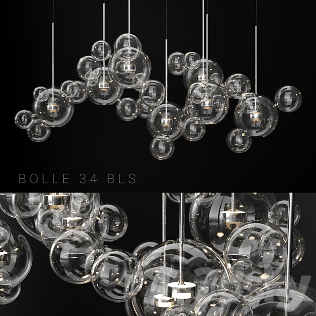 Giopato & Coombes Bolle 34 Bubble 2 CLEAR _ SILVER 3DSMax File - thumbnail 1