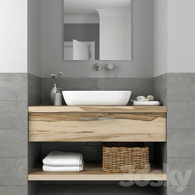 Furniture and decor for bathrooms 6 3DSMax File - thumbnail 1
