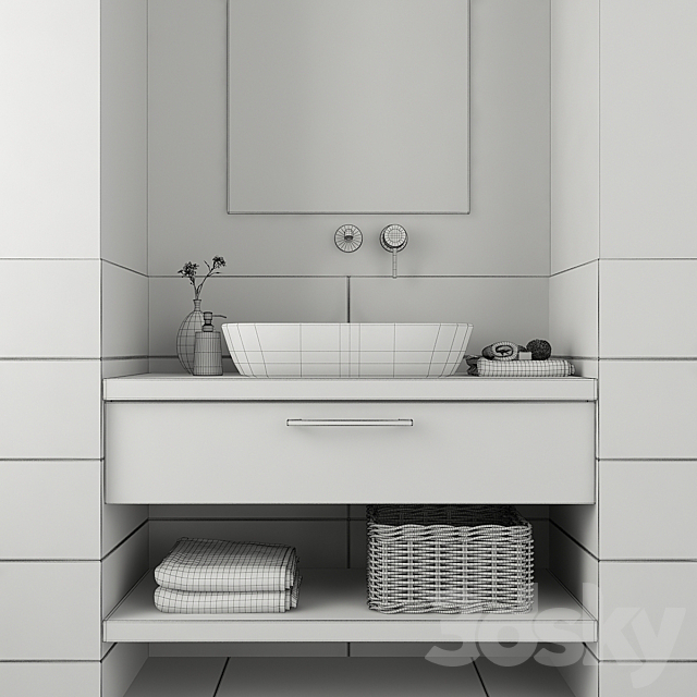 Furniture and decor for bathrooms 6 3DSMax File - thumbnail 3