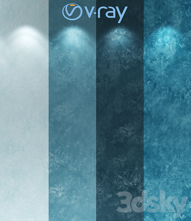 Decorative plaster. single layer 055 3d