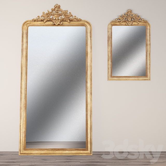 3DS MAX Louis Philippe Gilt Mirror. Restoration Hardware 3DSMax File