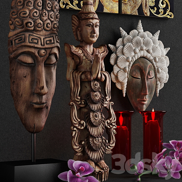 Decorative set in Asian style - factory 