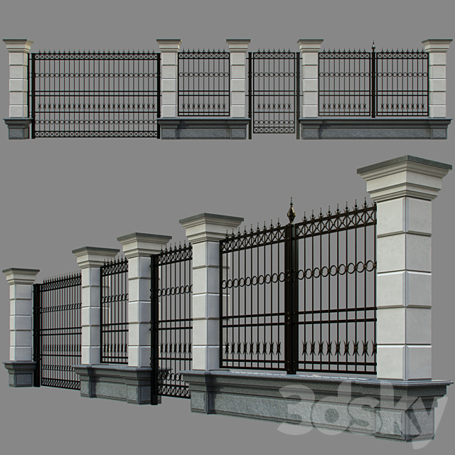 Forged fence 3DSMax File - thumbnail 1
