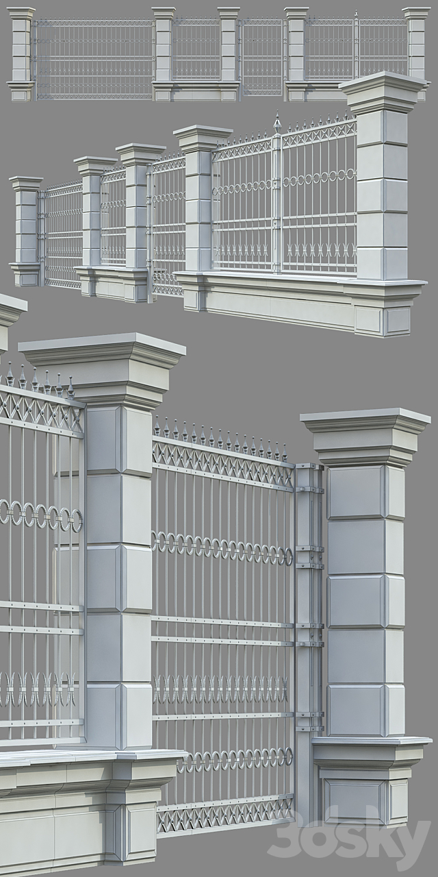 Forged fence 3DSMax File - thumbnail 3