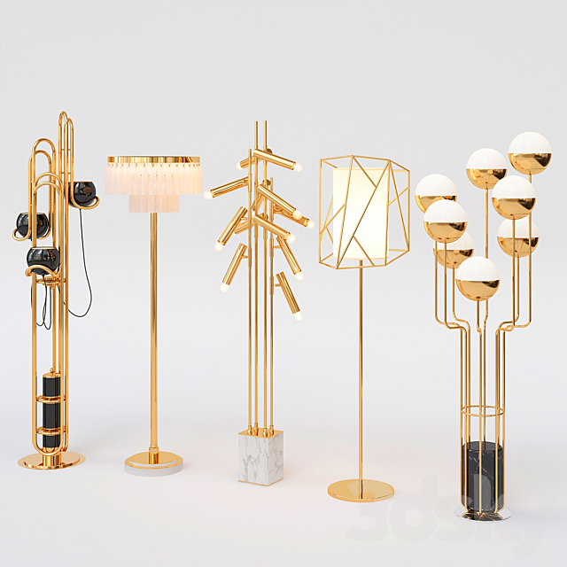 Collection of Floor Lamps 3DSMax File - thumbnail 1