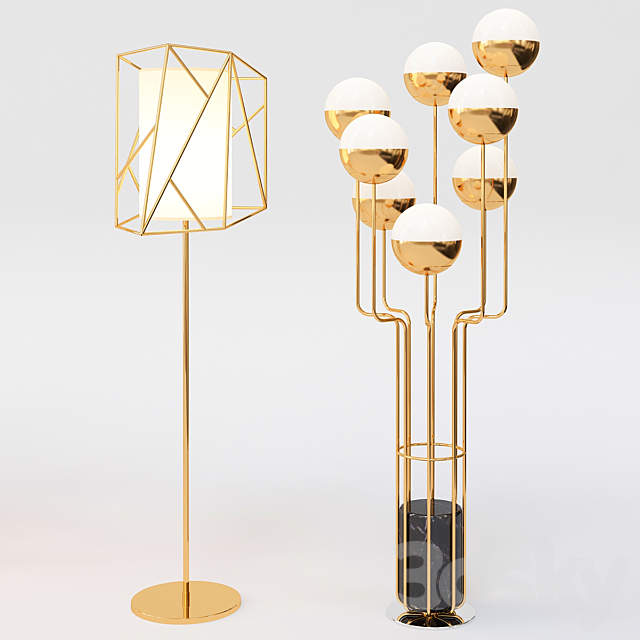 Collection of Floor Lamps 3DSMax File - thumbnail 3