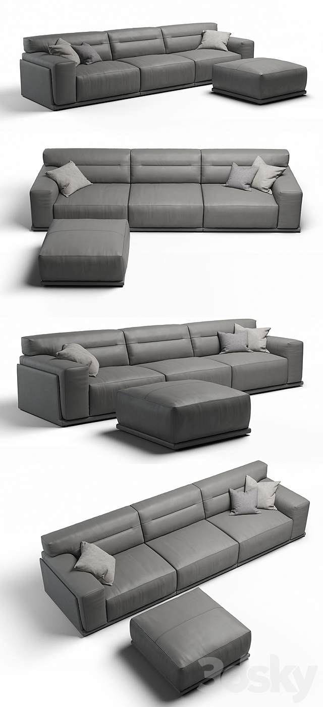 Natuzzi Dorian Sofa 3d