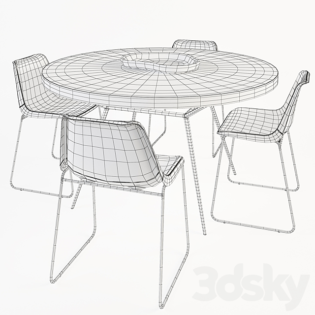 Frank Table_Drexel Chair_set2 3DSMax File - thumbnail 3
