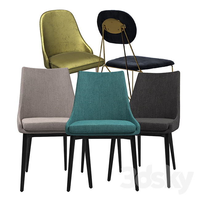 Dining chairs 3d