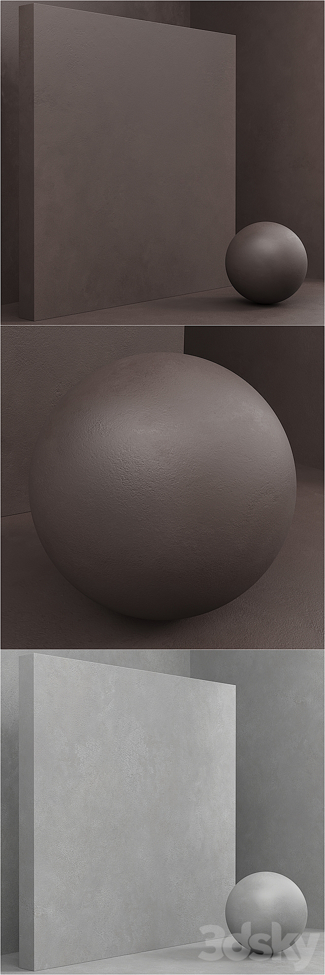Material (seamless) - coating. concrete. plaster set 60 3d