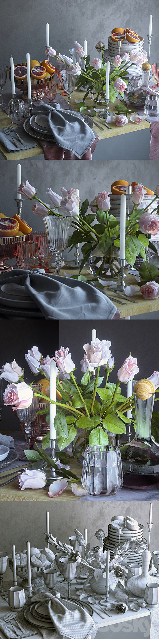 Table setting 26 3d