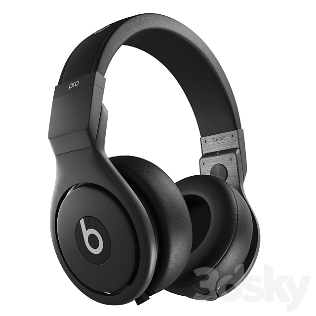 Beats Pro Over-Ear Wired Headphone 3DSMax File - thumbnail 1