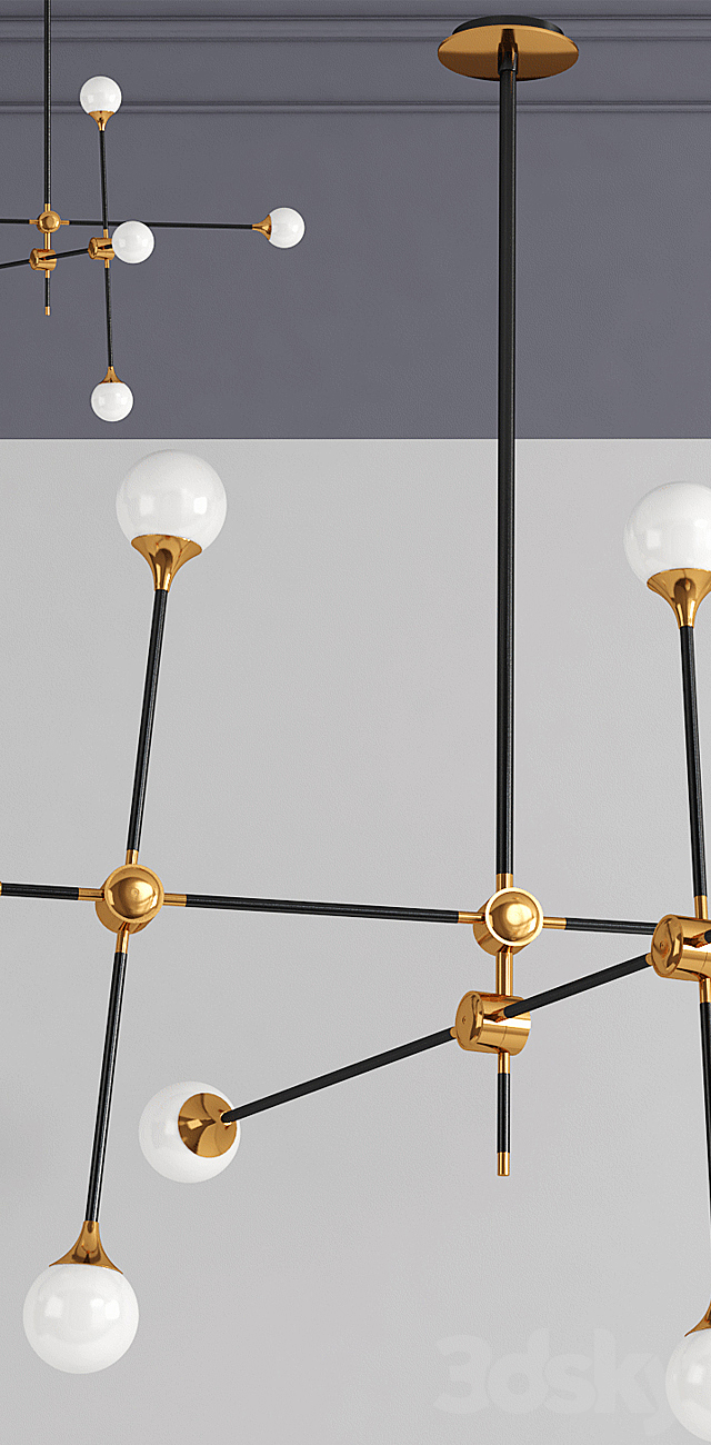 Baton Chandelier Large Chandelier 3d