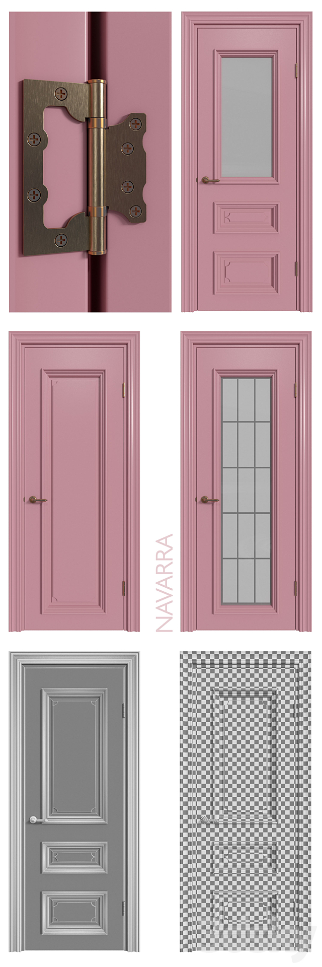 Internal door Academy Navarra 4 doors # 1 3d