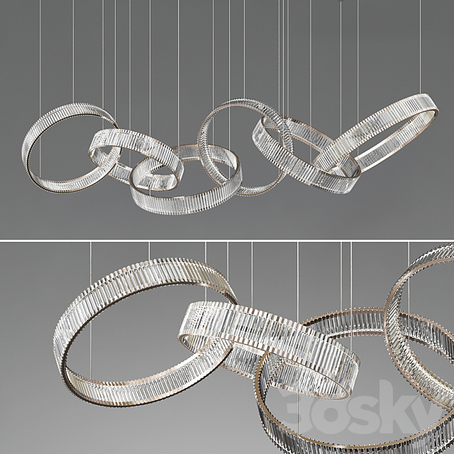 Crystal Ring Chandelier 3DSMax File - thumbnail 1